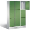 Metal locker with 9 compartments - wide model (Polar)